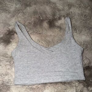 Brandy Melville Light Gray Crop Top